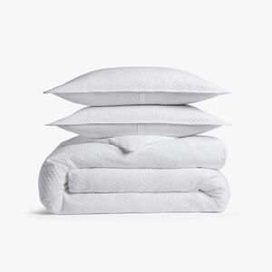Parachute - Full/Queen Honeycomb Cotton Duvet Cover & Sham Set White
